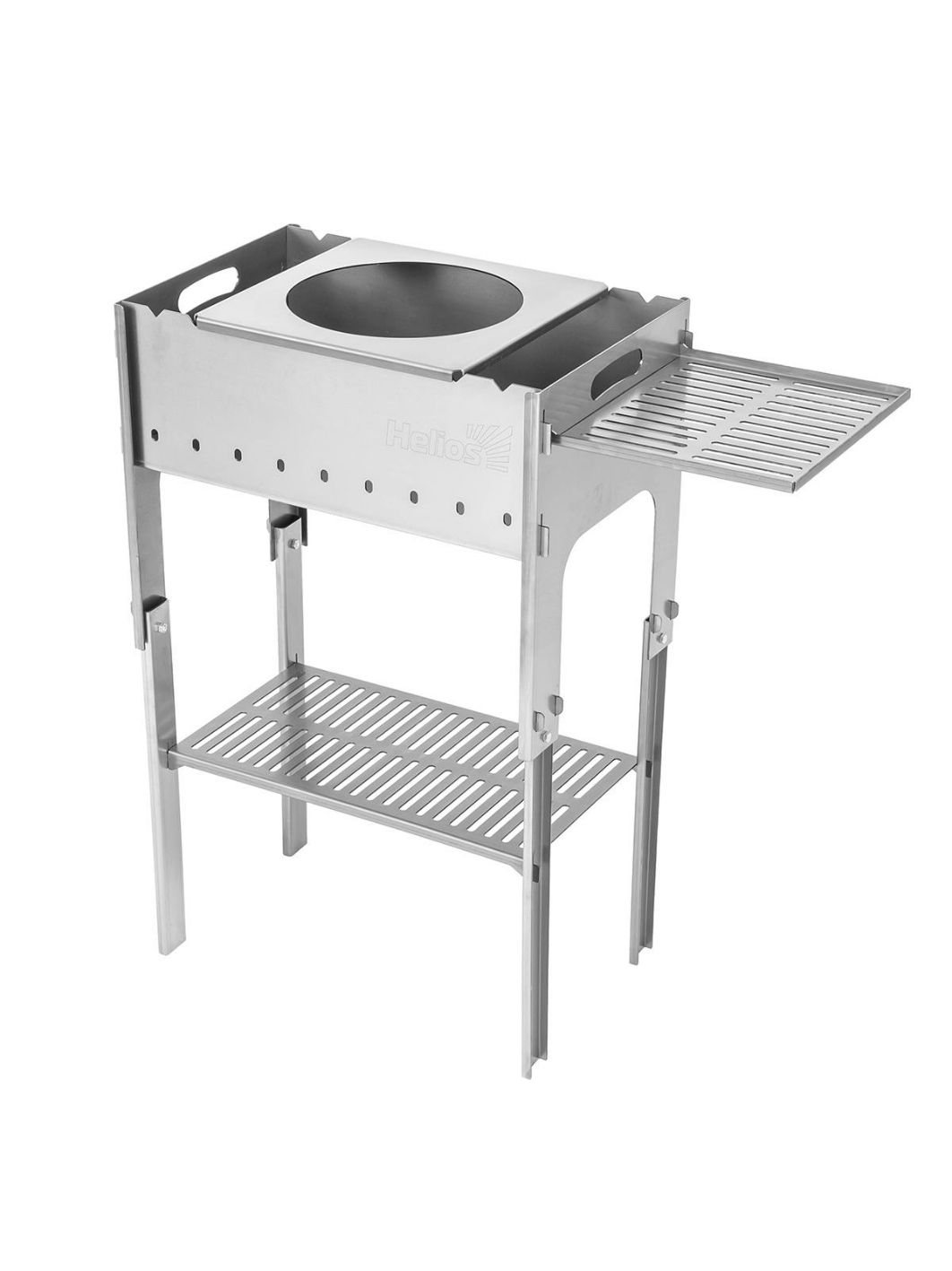Мангал разборный со столиком и подставкой под казан 2мм,  сумка (T-M-S-PK) Helios