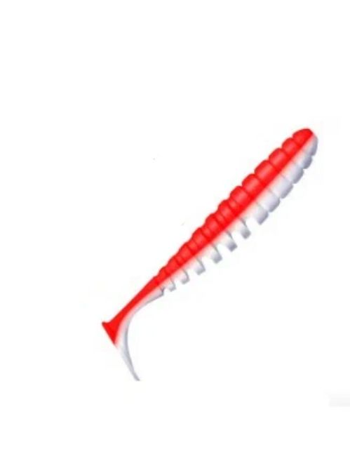 Приманка ZUB-SHAD 100мм-4шт,  (цвет 039) красный верх-белый низ