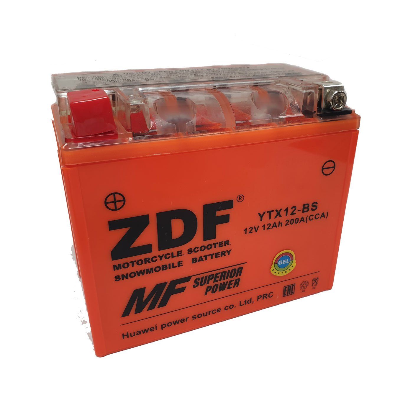 Аккумулятор ZDF 1212.2 GEL Orange YTX12-BS 150*87*130