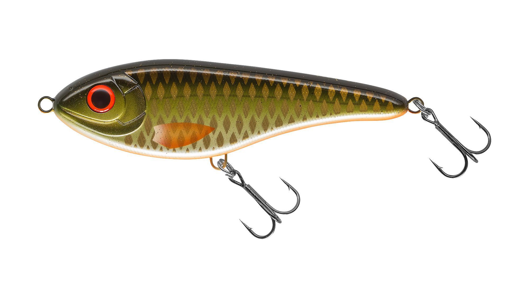 Воблер Джеркбейт Strike Pro Buster V,  85 мм,  17, 7 гр,  Загл. 0, 2м.-1, 5м.,  Тонущий,  цвет: A230S Watermelon Mat Tiger,  (EG-148#A230S)