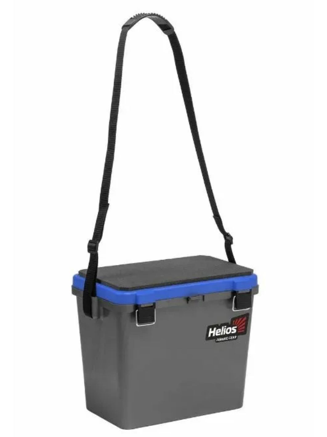 Ящик рыболовный зимний (19л) двухсекционный серый/синий Helios