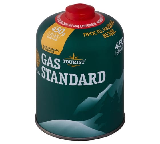 Баллон газовый STANDARD резьбовой для портативных приборов (TBR-450) TOURIST