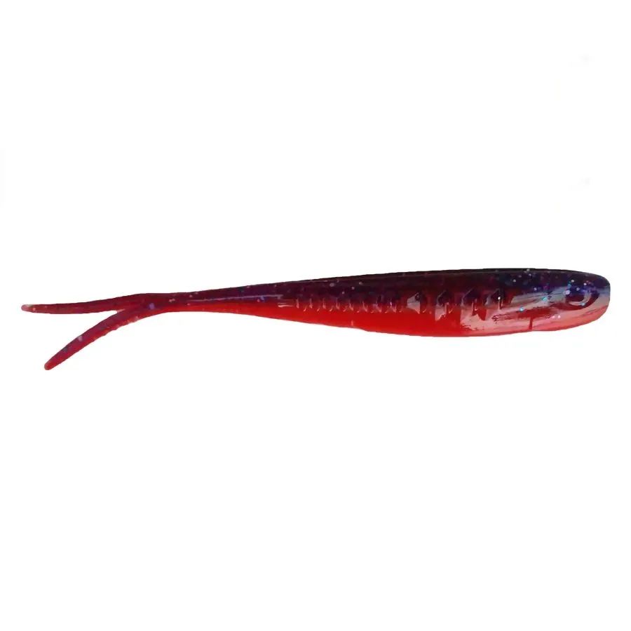 Приманка ZUB-HORDA SLAG 144мм-4шт,  (цвет 021) фиолетовый верх-красный низ