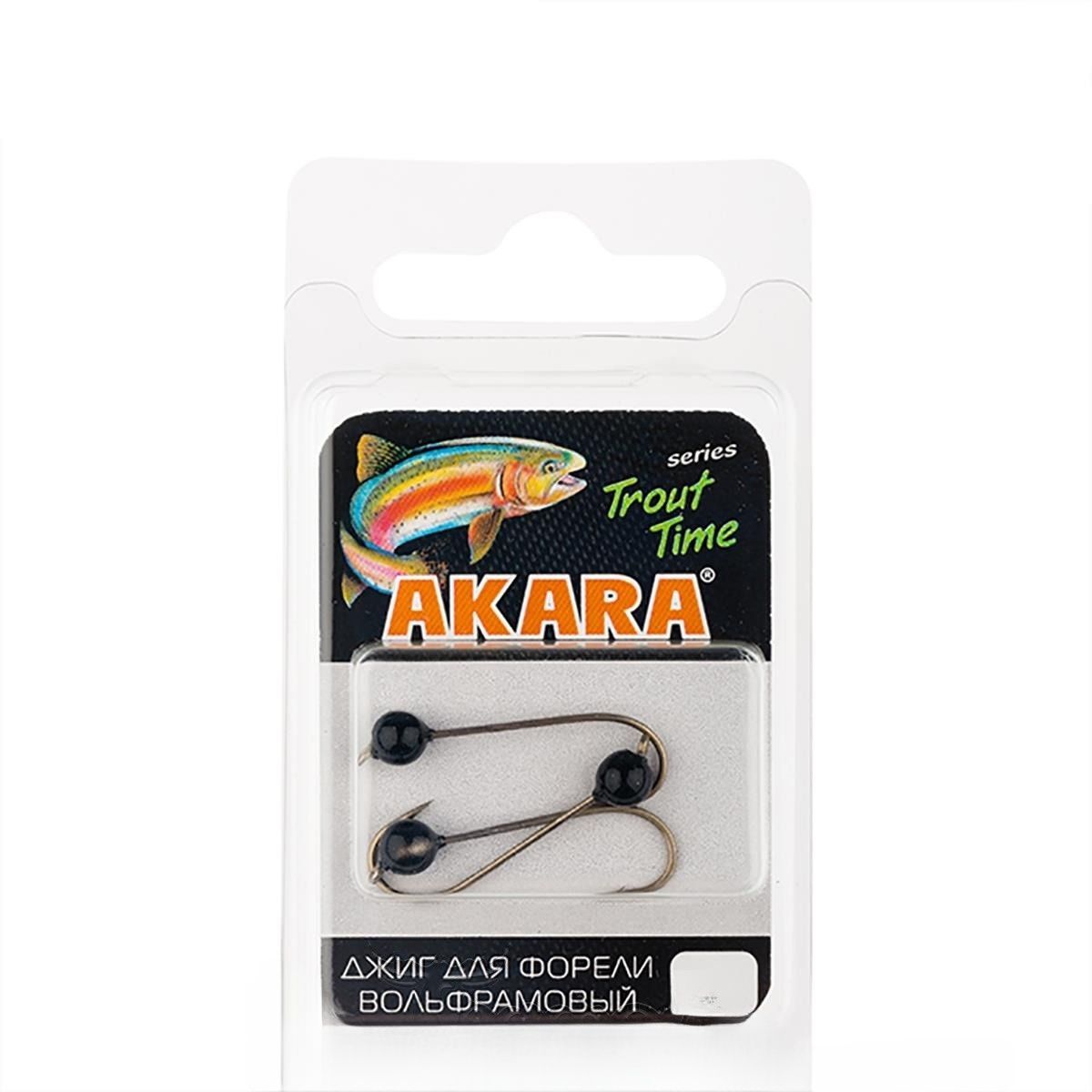 Джиг-головка форелевая Akara Trout Time Шар вольфрам 0, 5 г. 3, 5 мм. кр. № 4 Black (3шт)