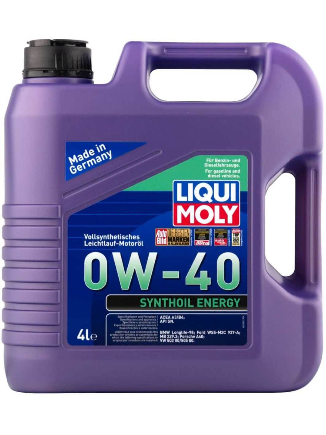 LIQUI MOLY "Synthoil Energy" 0W40 4L синтетическое моторное масло 2451