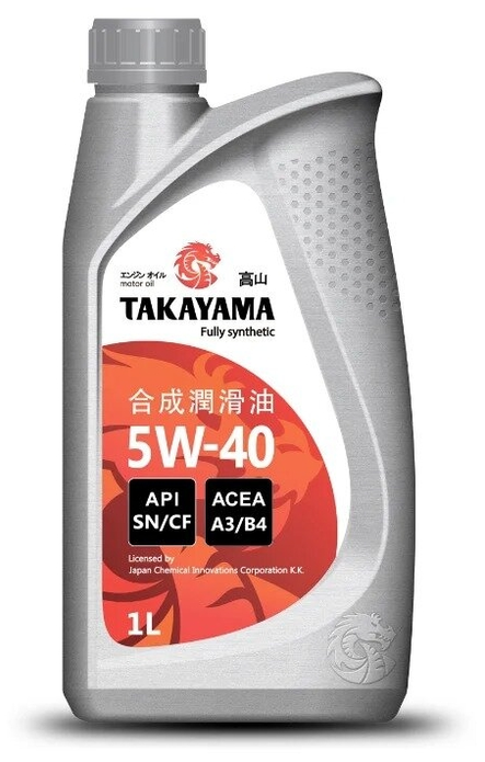 TAKAYAMA PL 5W40 API SN/СF A3/B4 1L синтетическое моторное масло