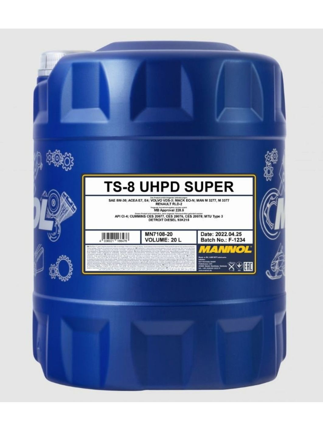 MANNOL TS-8 UHPD 5W30 Super 7108 20л синтетическое моторное масло
