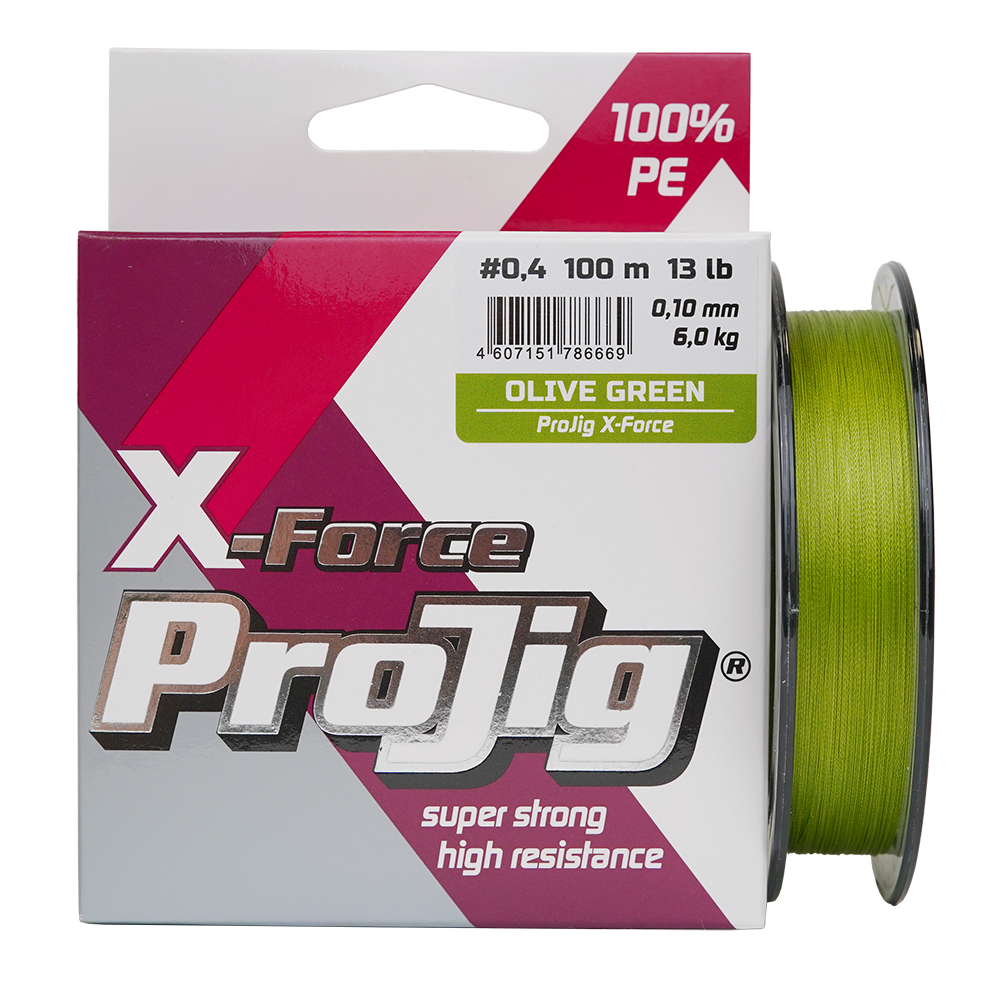 Шнур ProJig X-Force 0, 16мм 11, 0 кг 100м хаки