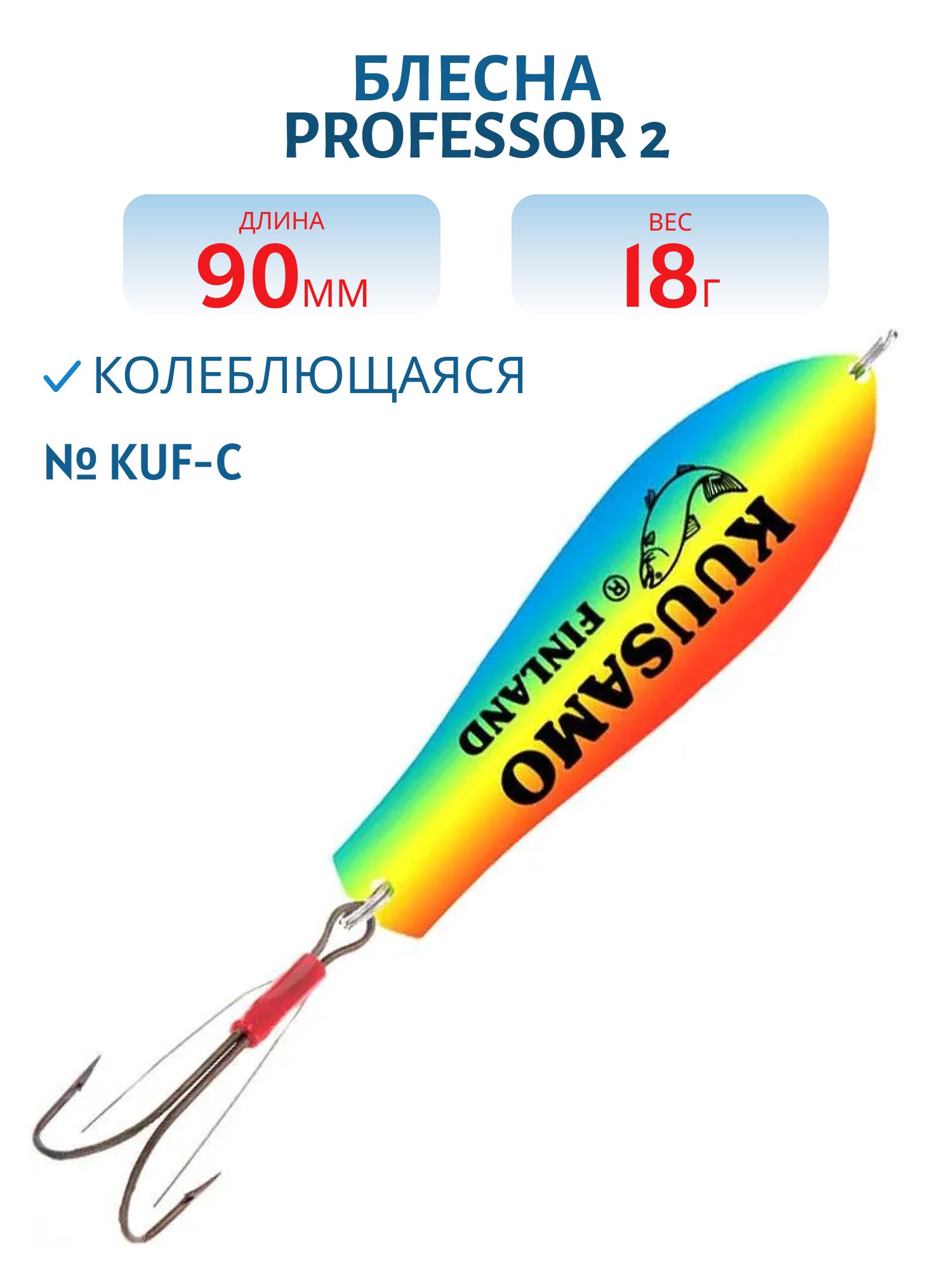 Блесна "Professor 2. 90/18 (незацепляйка) KUF-C