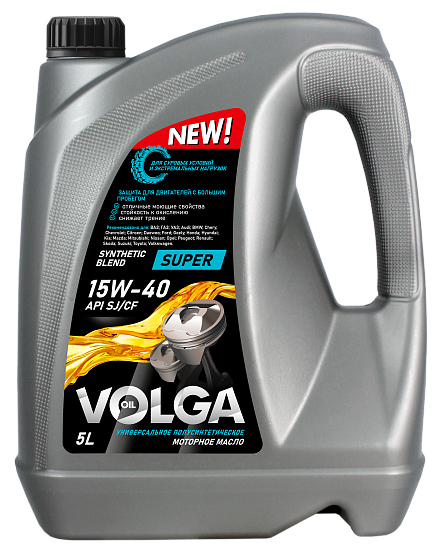 Волга-Ойл 15W40 Супер 5л полусинтетическое моторное масло