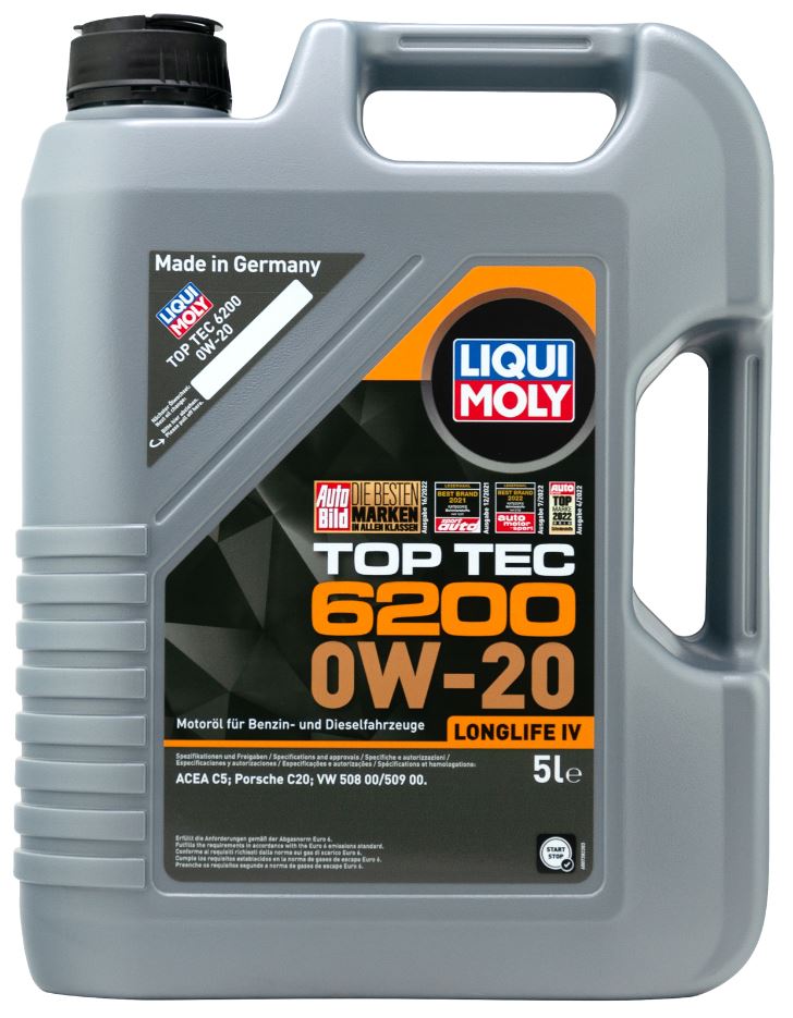 LIQUI MOLY "Top Tec 6200" 0W20 C5 508 00/509 00 5L синтетическое моторное масло 20789