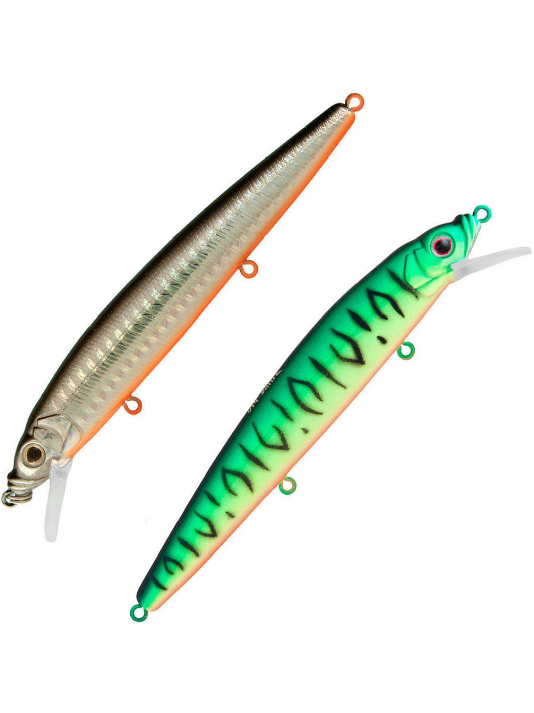 Воблер Минноу Strike Pro Alpha Minnow 95,  95 мм,  9 гр,  Загл. 0, 6м.-1, 6м.,  Плавающий,  цвет: GC01S/A70-713 Double Black Silver OB/Mat Tiger,  (EG-034F#GC01S/A70-713)