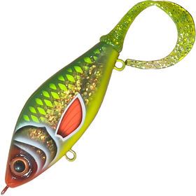 Воблер Джеркбейт Strike Pro Guppie Jr,  110 мм,  70 гр,  Загл. 0, 5м.-3, 0м.,  Тонущий,  цвет: A271G Transparent Green Perch,  (EG-208A#A271G)