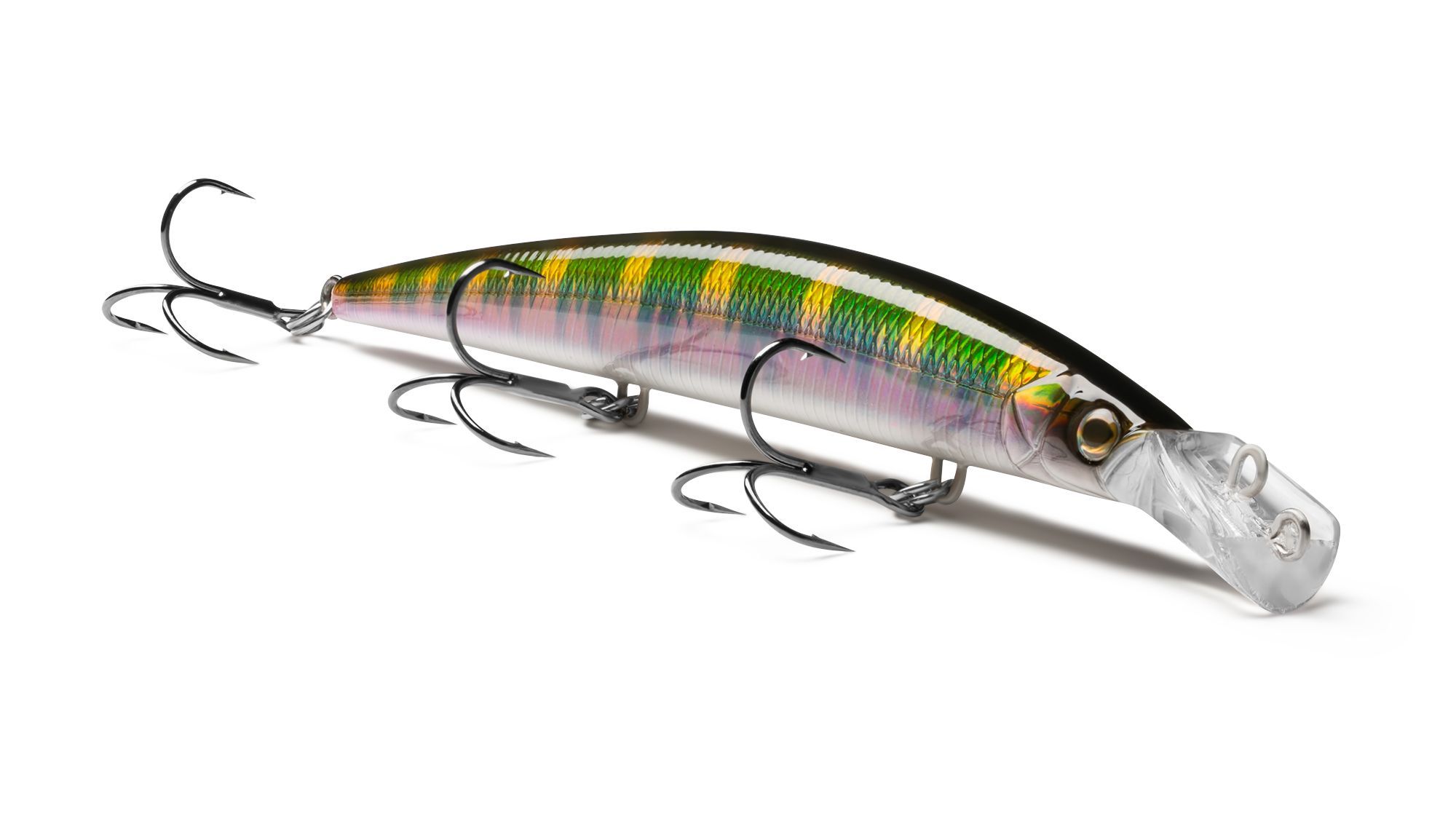 Воблер Минноу Strike Pro Top Water Minnow 130,  130 мм,  15 гр,  Загл. 0, 1м.-0, 7м.,  Плавающий,  цвет: A230S Watermelon Mat Tiger,  (JL-158F#A230S)