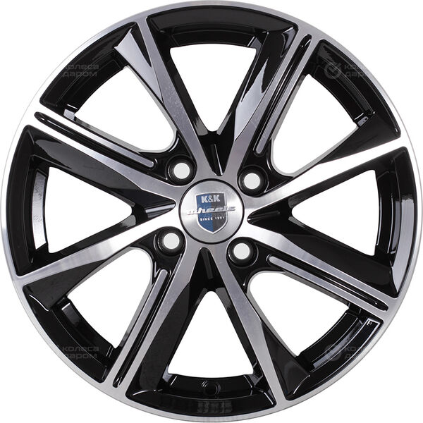 Литой диск K&K Арнар 7x17/5x112 D66.6 ET45 алмаз чёрный комплект 4шт. 75584 (КС896)