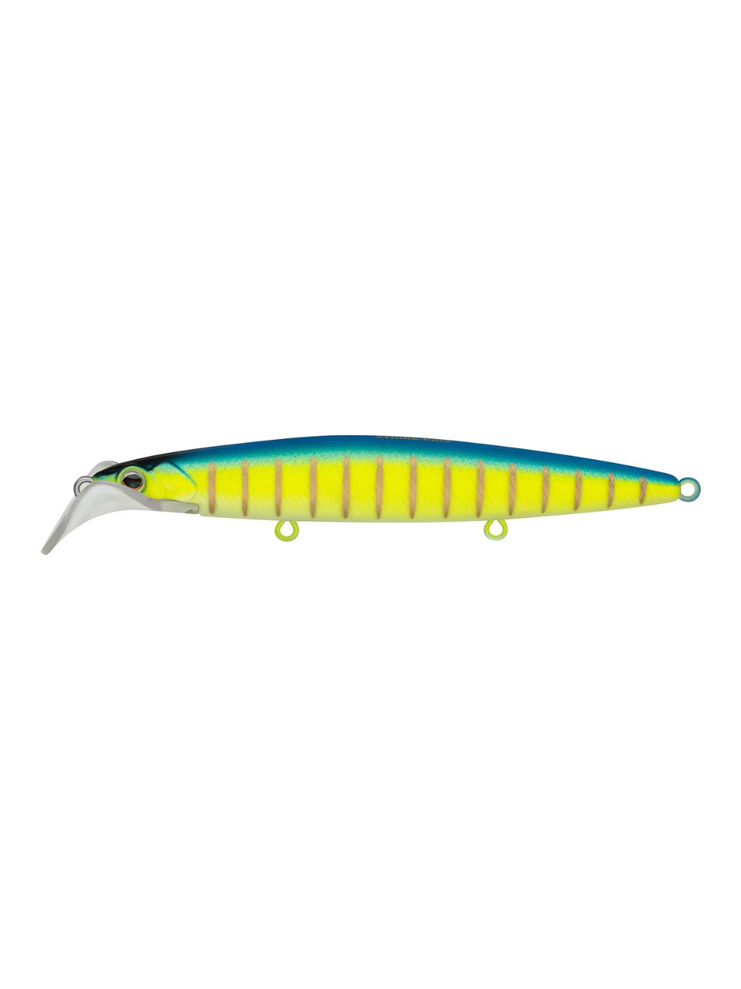 Воблер Минноу Strike Pro Scooter Minnow 110F,  110 мм,  11, 8 гр,  Загл. 1, 5м.-2, 5м.,  Плавающий,  цвет: 597S Blue Mat Tiger,  (EG-186F#597S)