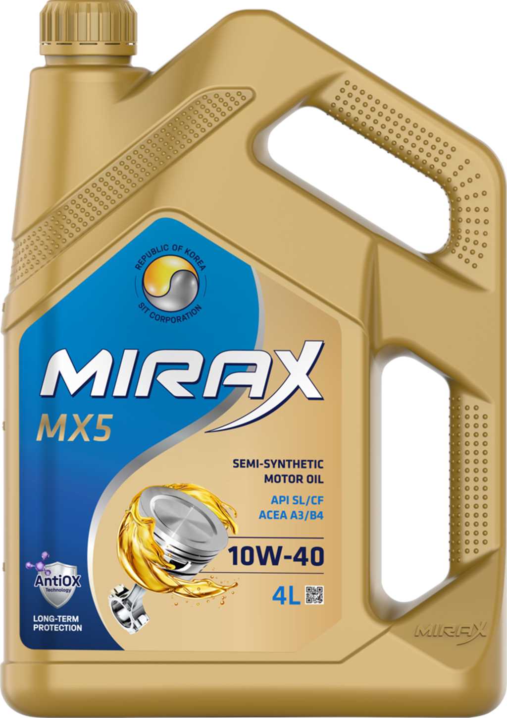MIRAX MX5 10w40 SL/CF 4л полусинтетическое моторное масло