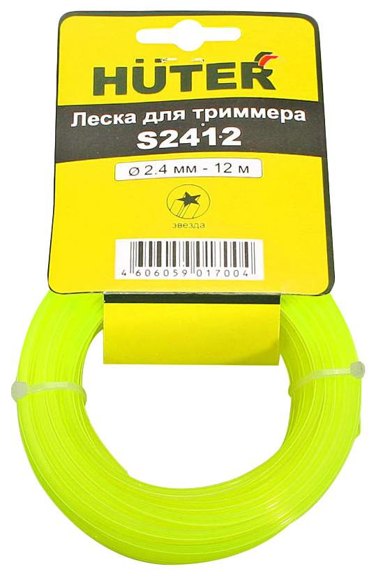 корд триммерный ø2,4мм звезда 12м. huter s2412 71/2/12