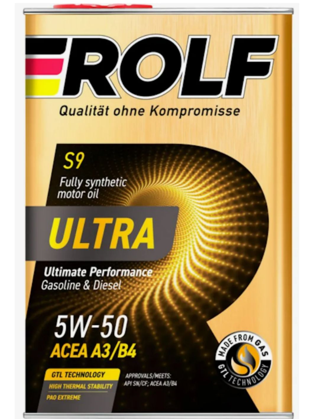 ROLF Ultra 5W50 A3/B4 SN/CF 4л синтетическое моторное масло