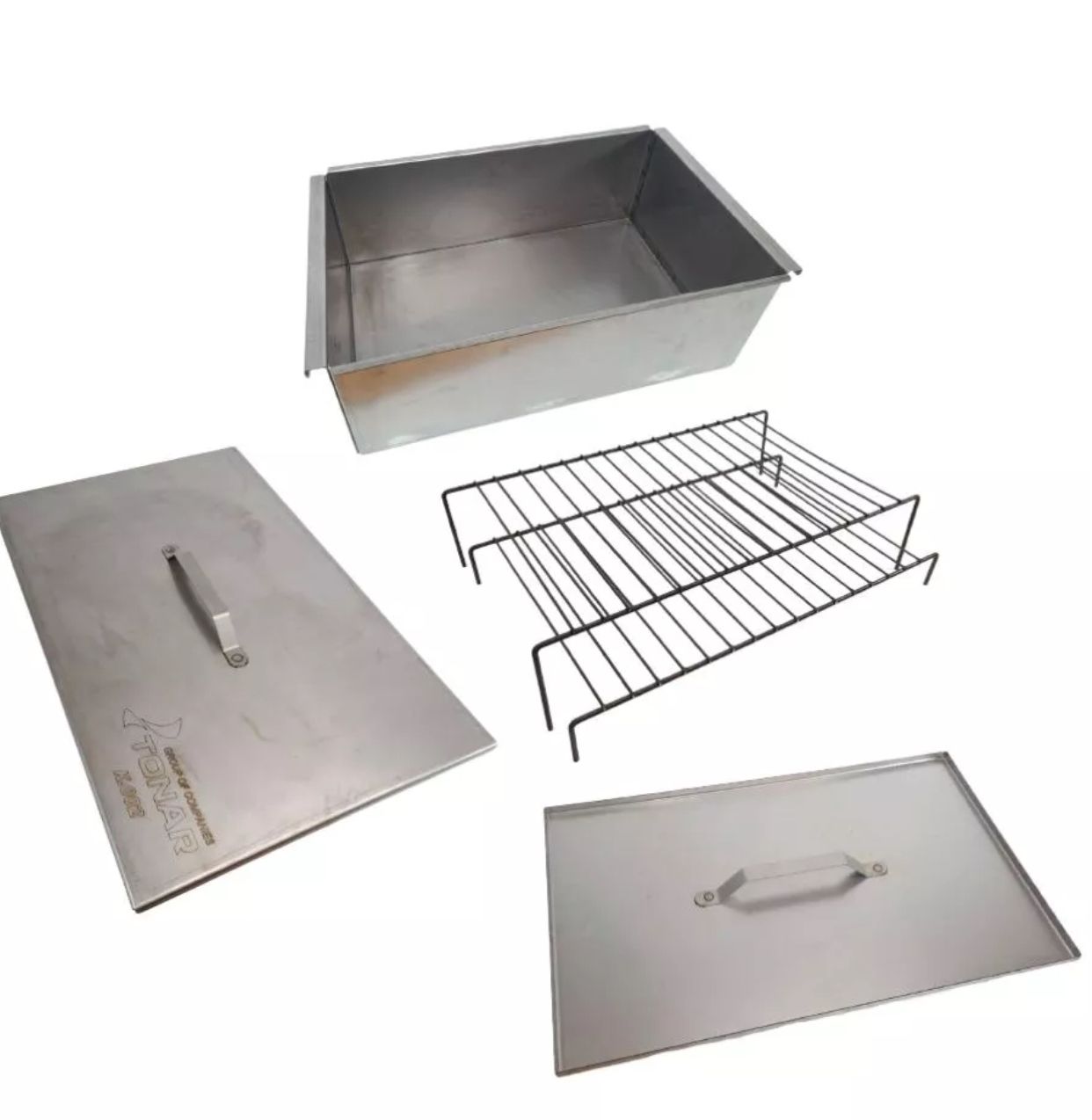 Коптильня двухъярусная (К-002) 450х280х170мм с поддоном