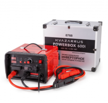 Пуско-зарядное устройство Kvazarrus PowerBox 600i (12/24В,  макс. ёмкость АКБ 1200Ач,  пуск до 600А,  инвертор) (8768)