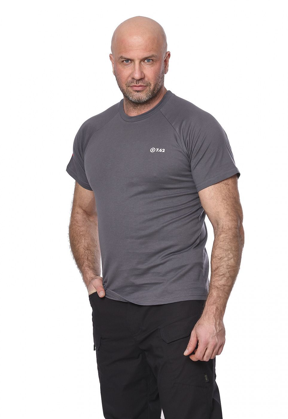 Футболка "Mini Logo T-Shirt"(Мини лого) (хлопок,  серый) 7TS-04GR (XXL/54)