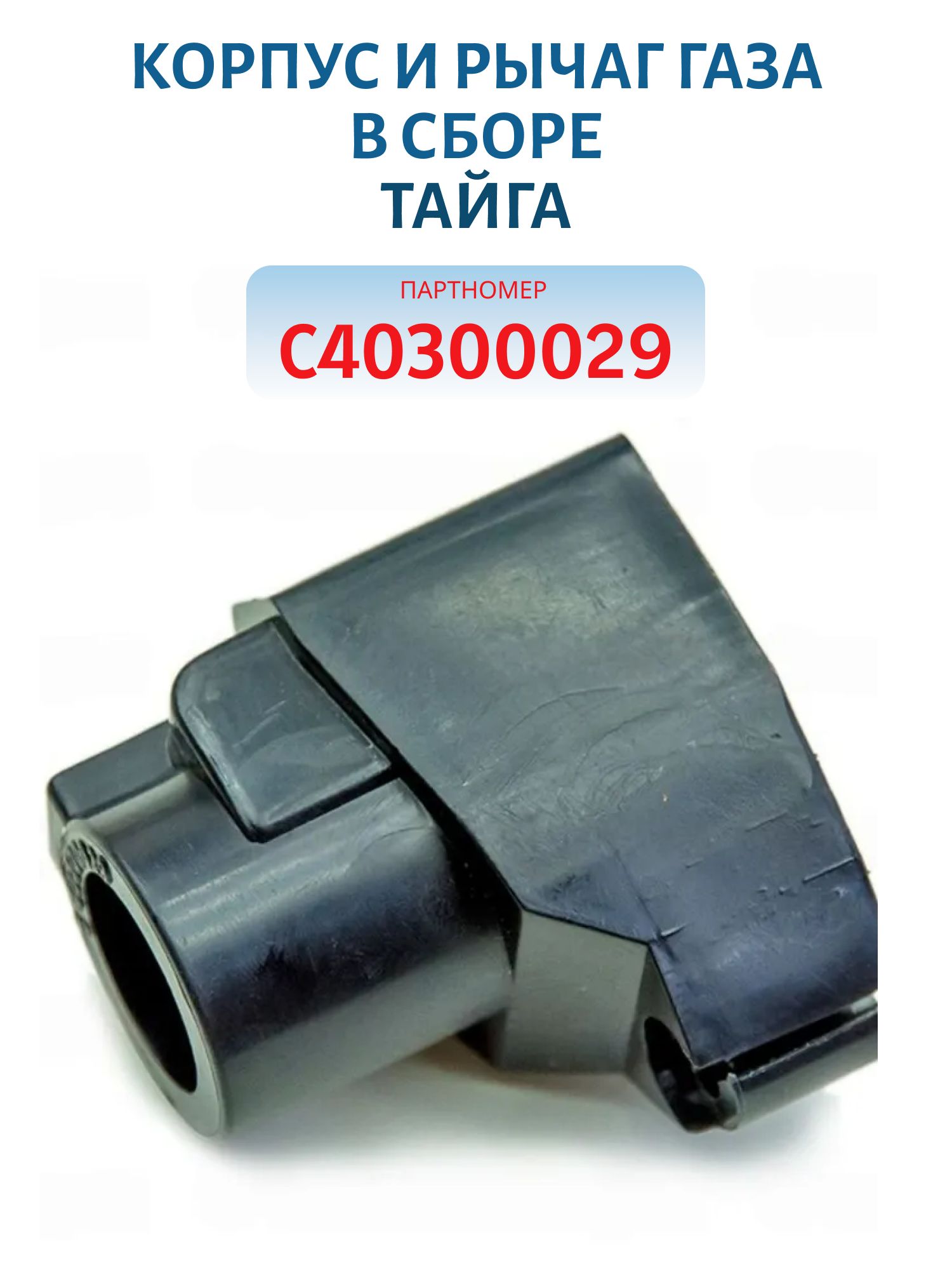 Корпус и рычаг газа в сборе Тайга С40300029
