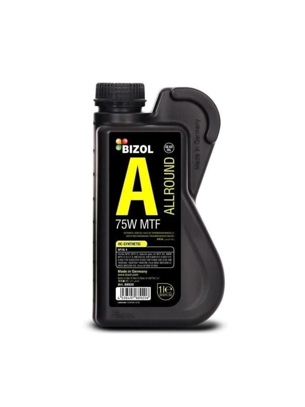 BIZOL Allround Gear Oil MTF 75W GL-4 1л синтетическое трансмиссионное масло