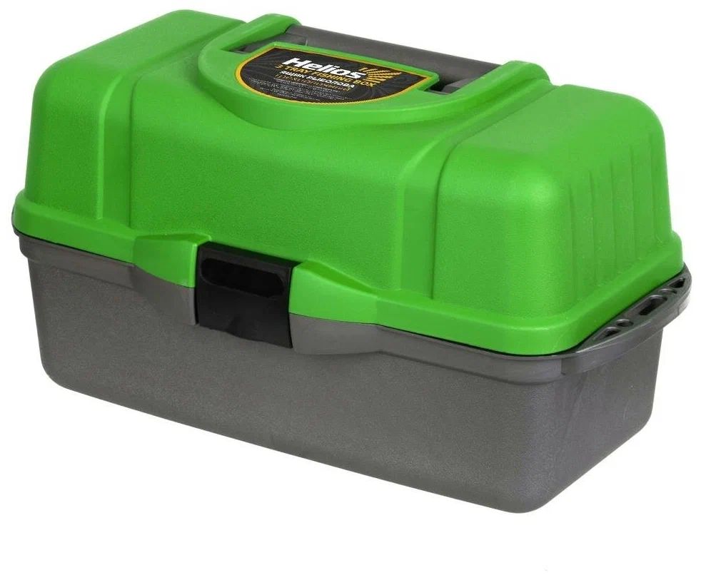 Ящик рыболова трехполочный зеленый Helios