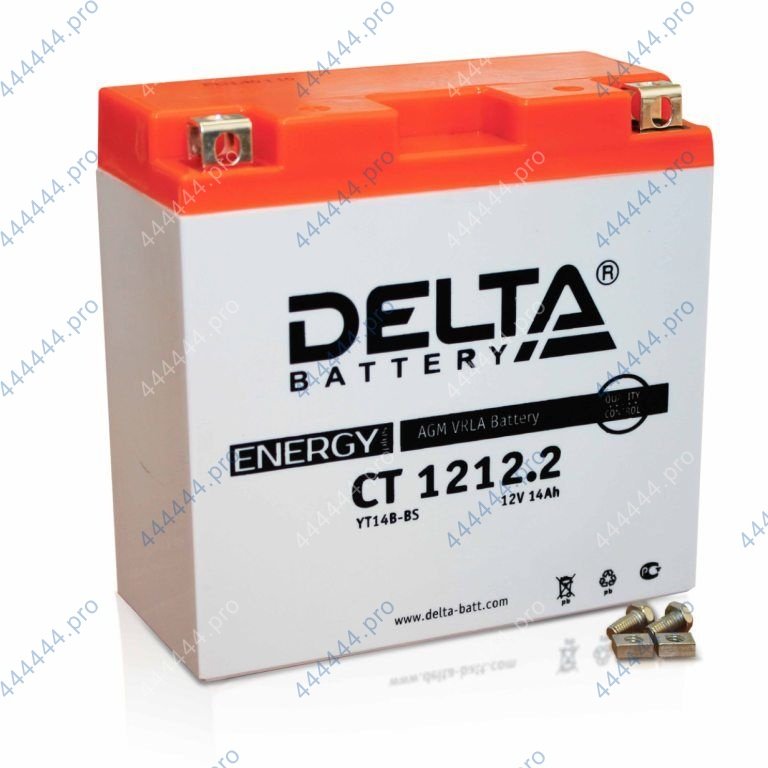 мото 12/12А DELTA CT1212.2 AGM  Аккумулятор зал/зар.