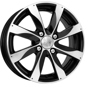 КиК Джемини (КС480) 5, 5x14 4/100 ET39 d-67, 1 алмаз черный (Арт.12905)