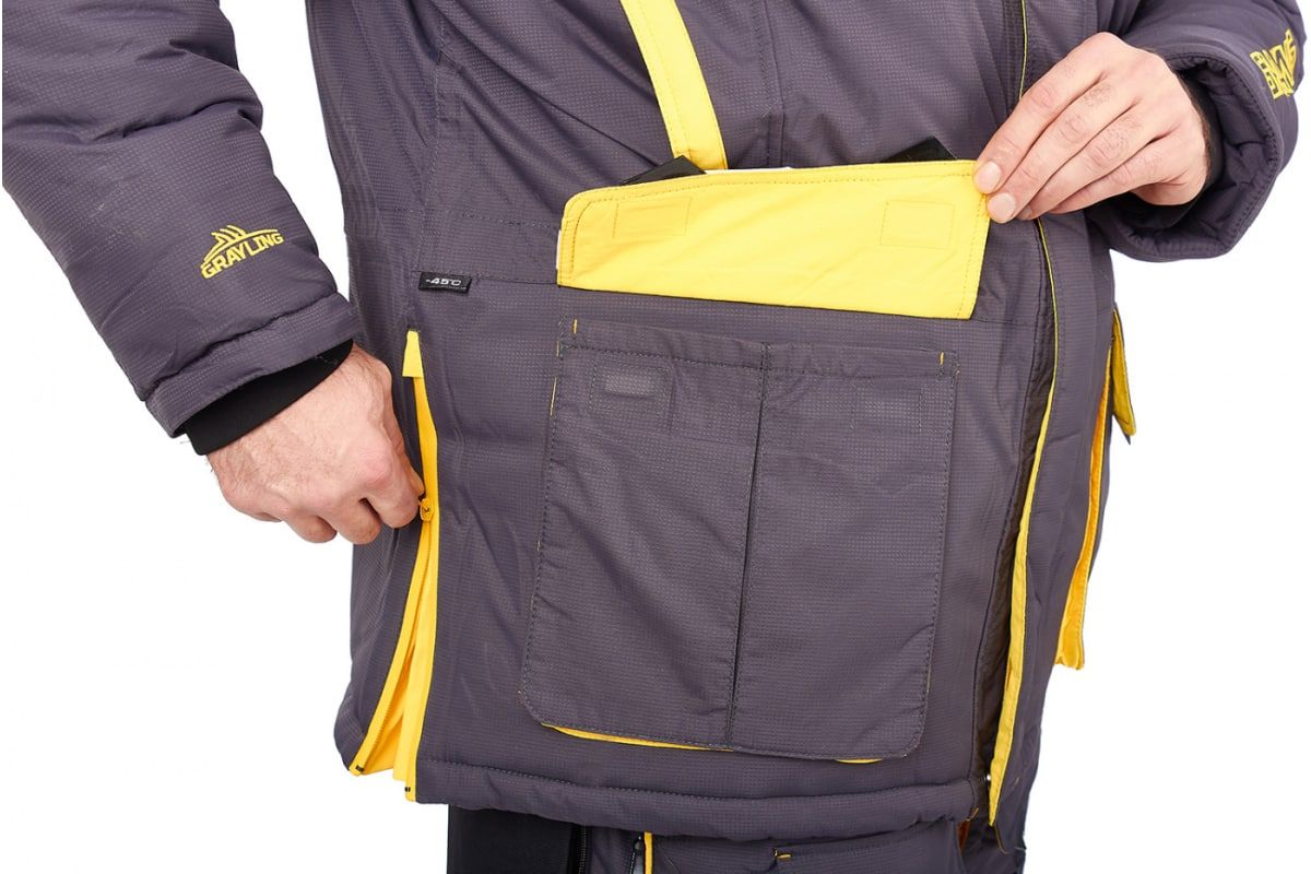 костюм «камчатка 2020» (таслан, серо-желтый) grayling (р-р 60-62 рост 182-188)