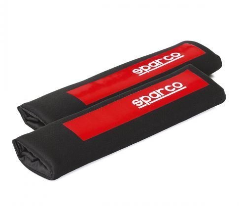 накладки на ремень безопасности sparco racing (2шт.) черно-красные spc/rcn-0205 bk/rd