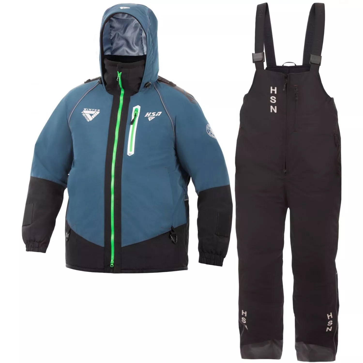 Костюм-поплавок мужской зимний "Rescuer II comfort",  hardguard,  бирюза (зеленые молнии) (50-52/170) м