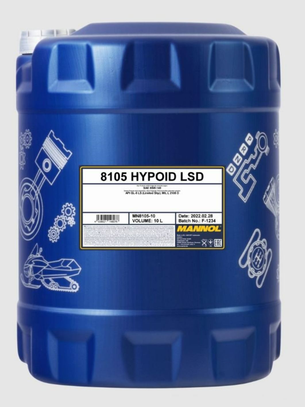MANNOL Hypoid LSD 85W140 GL-5 8105 10л трансмиссионное масло