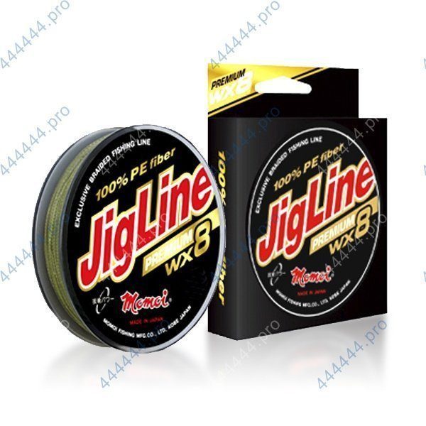 Шнур JigLine Premium WX8 0,19 мм,16 кг,150 м, хаки