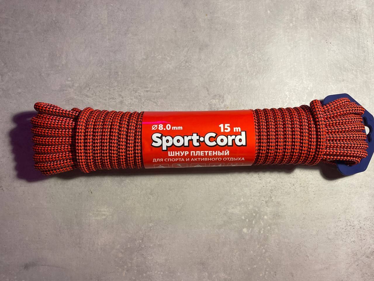 Шнур плетеный Sport Cord  6, 0 мм,  600 кг,  20 м,  двухцветный,  евромоток