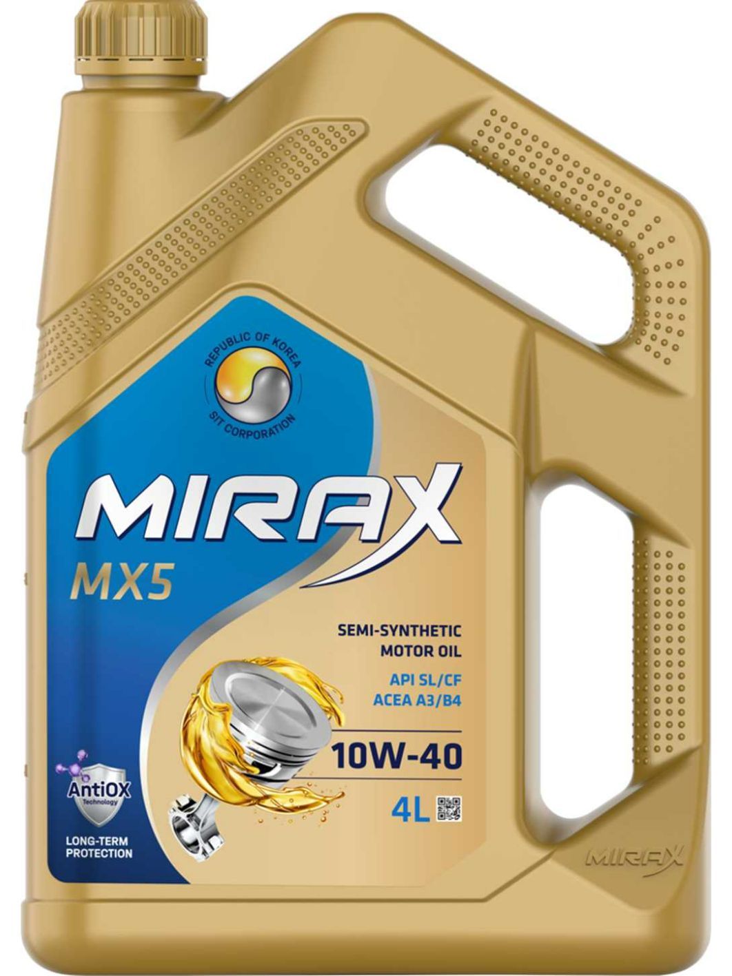 MIRAX MX5 10w40 SL/CF 4л полусинтетическое моторное масло