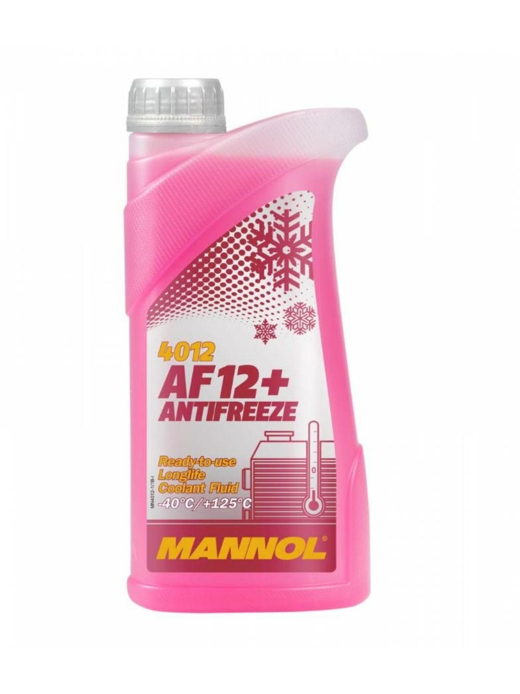 Антифриз MANNOL Antifreeze AF12+ (-40 °C) Longlife 4012 1л красный готовый