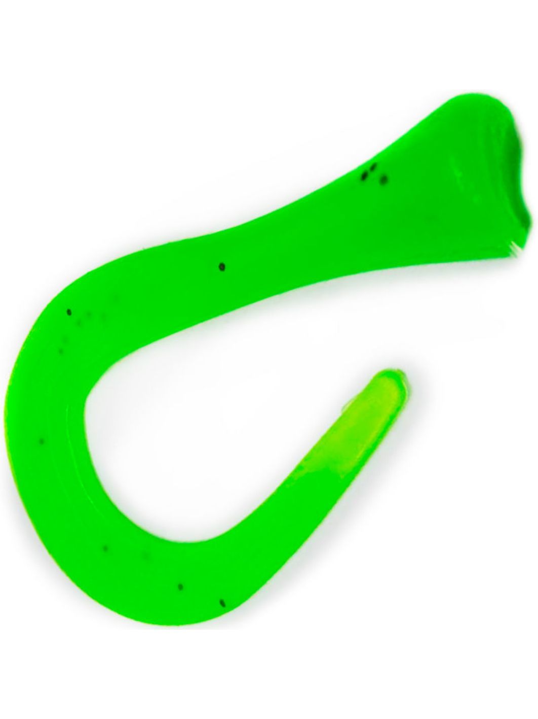 Хвост силиконовый для Guppie 14см 7, 6гр,  зеленый флюр (3шт)