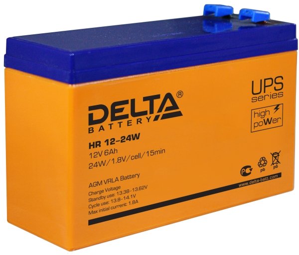 DELTA 12V6Ah HR12-24W Аккумулятор зал/зар