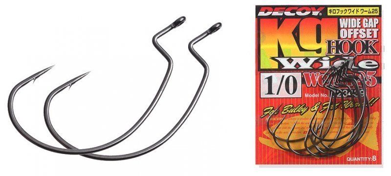 Крючок Decoy офсетный Worm 25 #2 (8шт.)