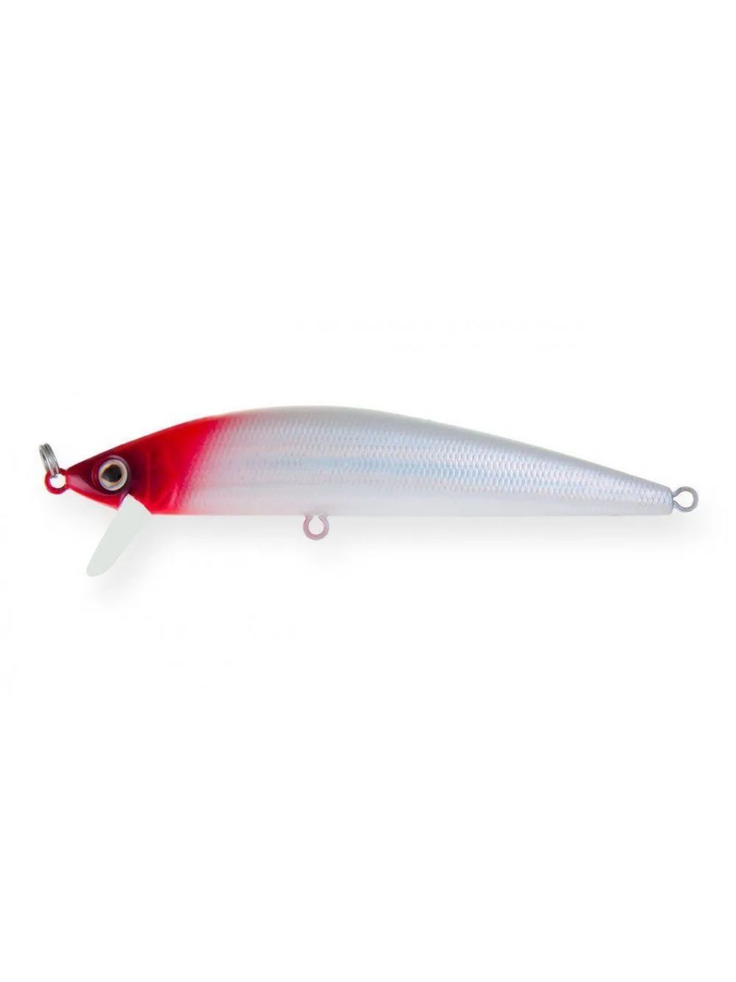 Воблер Минноу Strike Pro Euro Minnow 90,  90 мм,  11, 2 гр,  Загл. 0, 6м.-1, 2м.,  Плавающий,  цвет: 022PPP-713 Redhead Silver,  (JL-108L#022PPP-713)