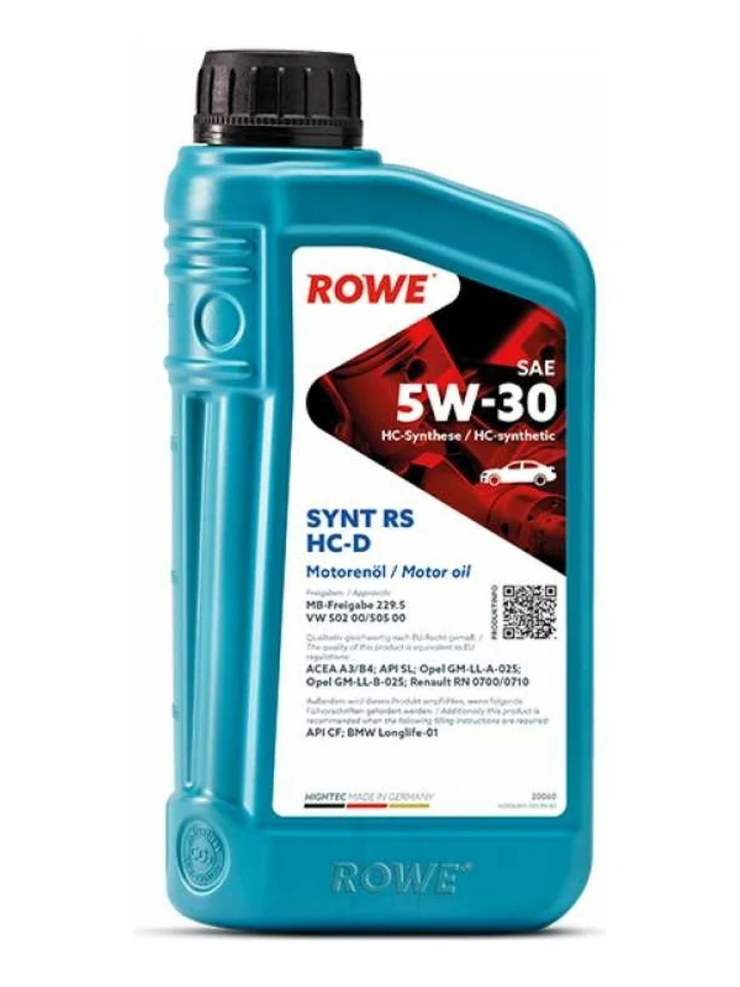 ROWE  HIGHTEC SYNT RS SAE 5W30 HC-D 1L синтетическое моторное масло