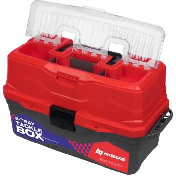Ящик для снастей Tackle Box трехполочный NISUS красный
