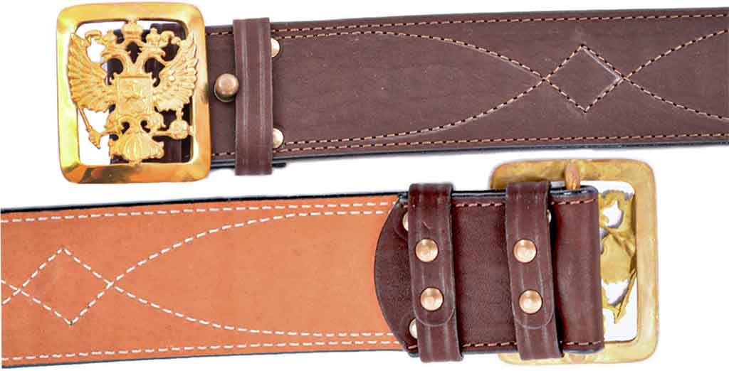 Ремень поясной "Патриот" 50 мм коричневый (130 длина,  № 3)
