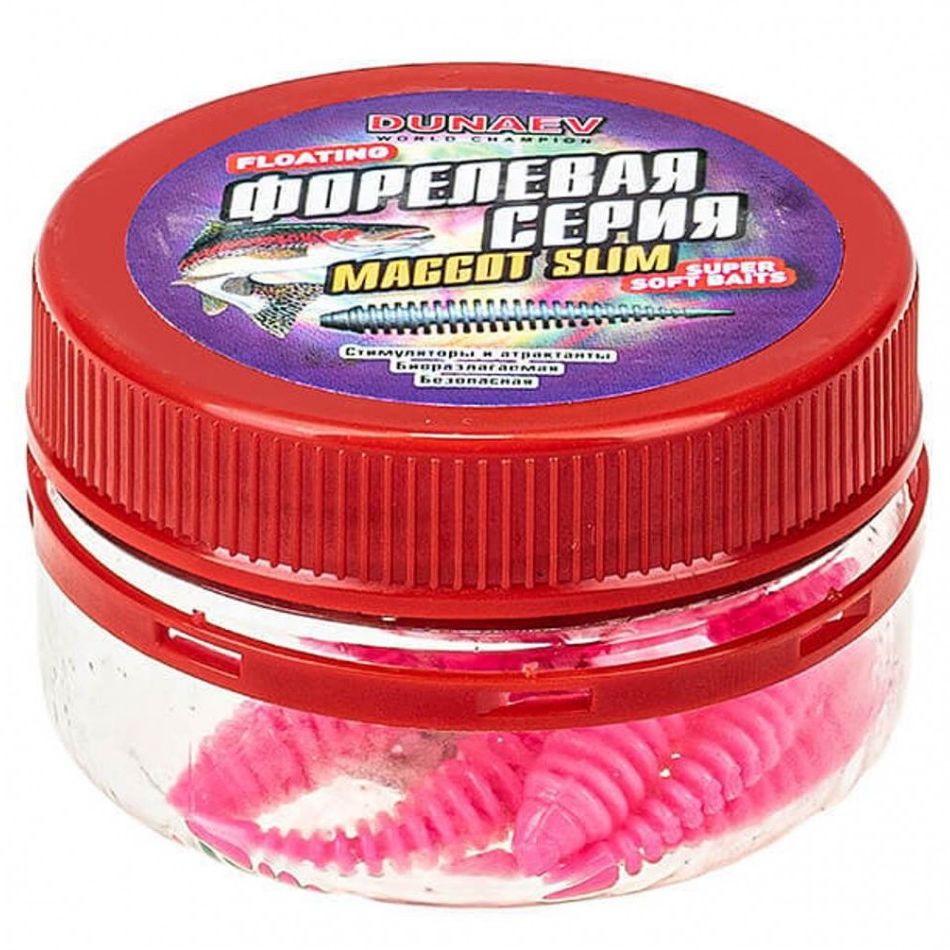 Приманка DT-MAGGOT-SLIM 70мм-5шт,  цвет (150) розовый