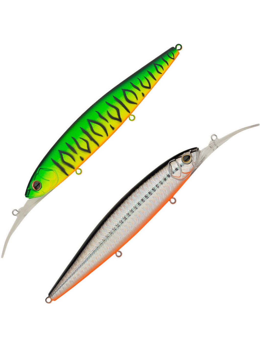 Воблер Минноу Strike Pro Bold Deep Diver 130SP,  130 мм,  25, 7 гр,  Загл. 2, 5м.-5, 0м.,  Нейтральный,  цвет: GC01S/A70-713 Double Black Silver OB/Mat Tiger,  (EG-191L-SP#GC01FS/A70-713S)