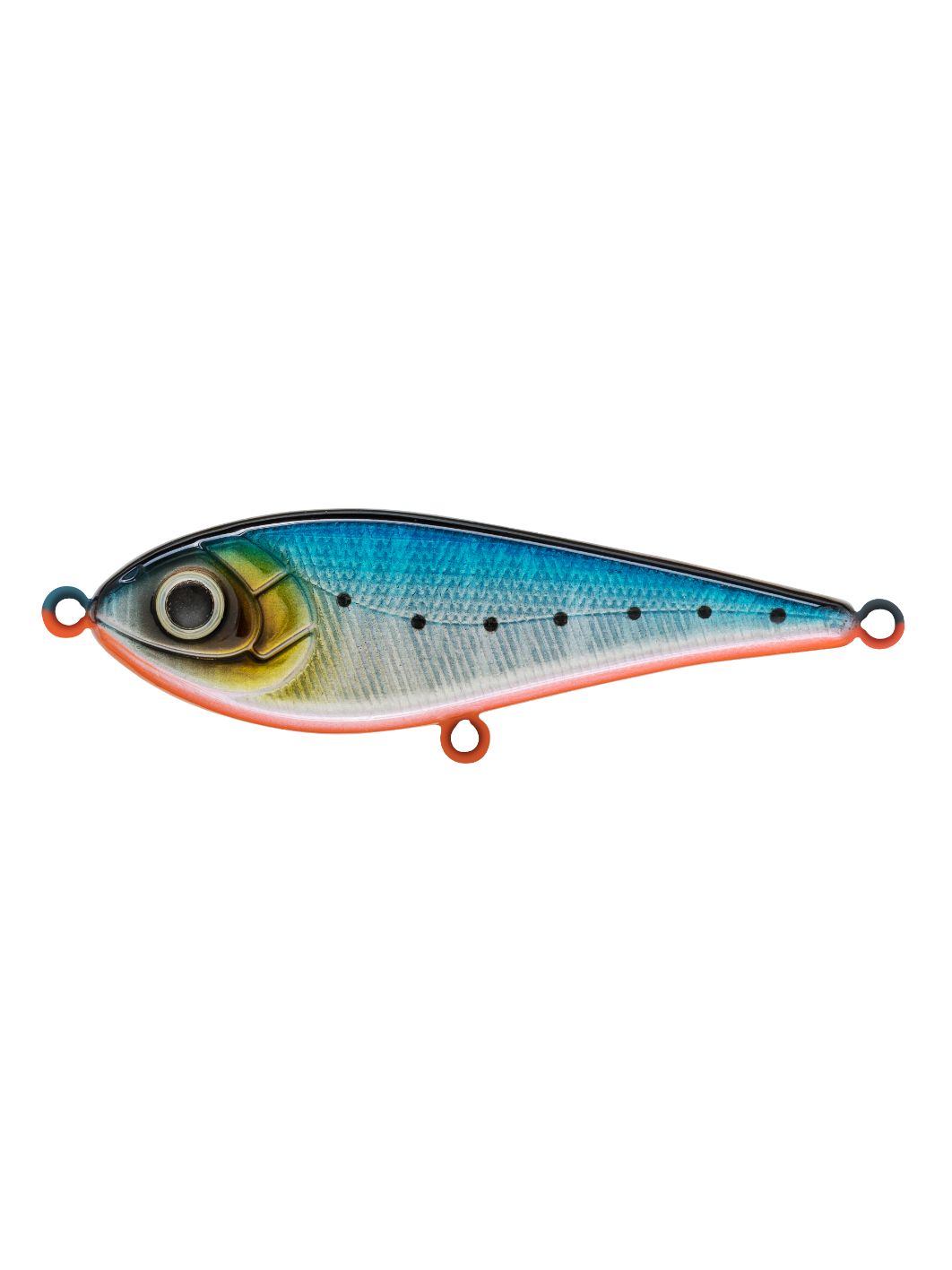 Воблер Джеркбейт Strike Pro Buster Jerk Sinking,  150 мм,  75 гр,  Загл. 0, 5м.-4, 0м.,  Тонущий,  цвет: A234-SBO-LU Blue Back Silver OB Fluo,  (EG-048#A234-SBO)