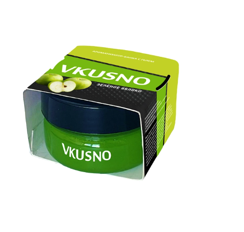 Ароматизатор "Vkusno" гелевый,  банка (Зеленое яблоко)